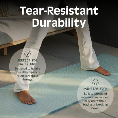 Solana Yoga Mat Thick 1/2In Non-Slip Workout Mat with Nylon Strap - 72X24In Exercise Mat for Pilates, Stretching & Fitness - BPA Free, Easy Clean