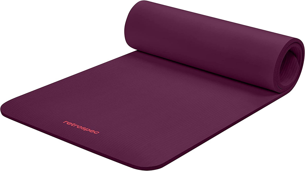 Solana Yoga Mat Thick 1/2In Non-Slip Workout Mat with Nylon Strap - 72X24In Exercise Mat for Pilates, Stretching & Fitness - BPA Free, Easy Clean